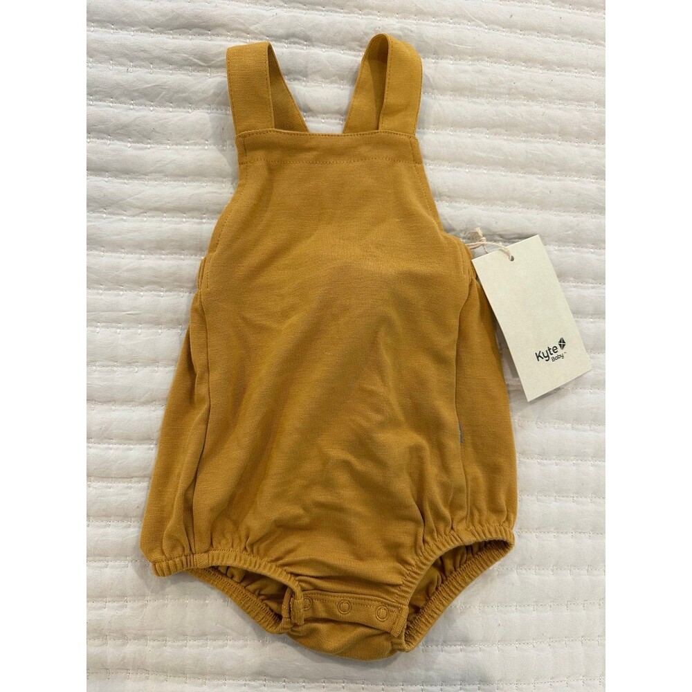 Kyte baby bubble overall mustard yellow